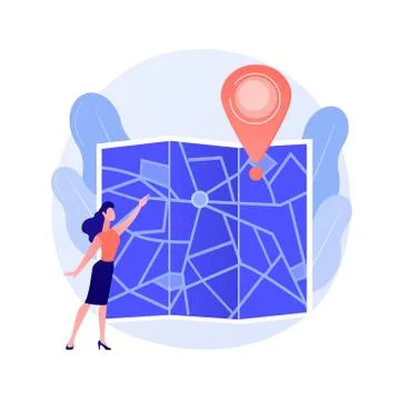 Journey route planning vector concept metaphor Stock Illustration