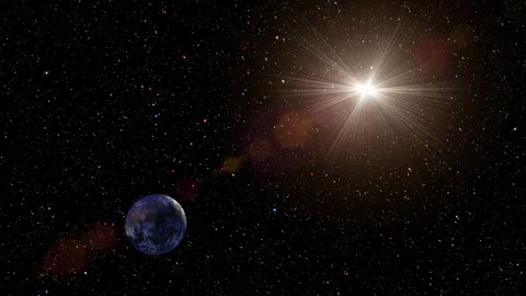 Journey from Space Orbit Down to LA at NIght without Spinning Stock Footage 92450354