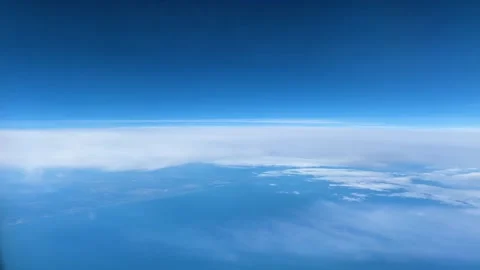 Journey through the clouds and sky at 30,000 feet Stock Footage 267578547