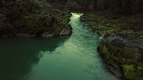 Journey through colliding rivers Stock Footage 84184782