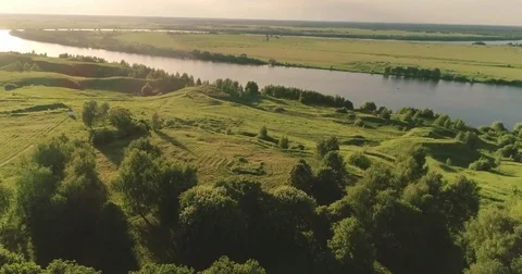 Journey through the Golden Ring. Drone flying under Orthodox cathedral, green 動画素材 82362948