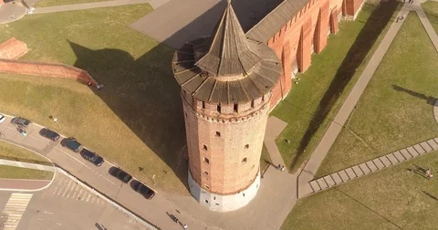 Journey through the Golden Ring. The Kremlin Wall, Orthodox cathedral. Russia Video stock 75333454