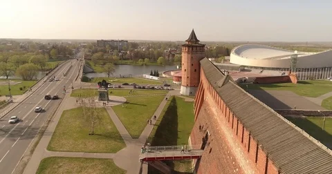 Journey through the Golden Ring. The Kremlin Wall, Orthodox cathedral. Russia Video stock 75333475