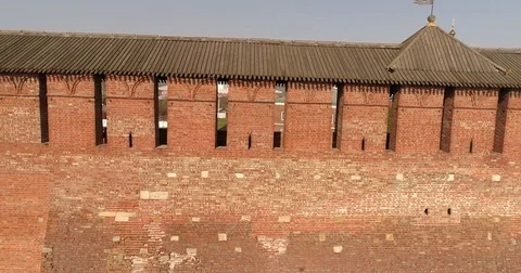 Journey through the Golden Ring. The Kremlin Wall, Orthodox cathedral. Russia Video stock 75333508