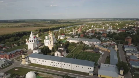 Journey through the Golden Ring. The Kremlin Wall, Orthodox cathedral. Russia 스톡 동영상 76492767