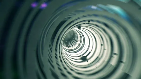 Journey through high tech tunnel 4k Stock Footage 46549145