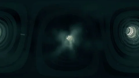 Journey through high tech tunnel. Video 360 Stock Footage 74749639