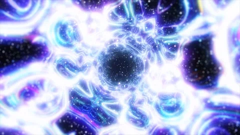 Journey through a mesmerizing cosmic vortex showcasing luminous colors Stock Footage 310206181