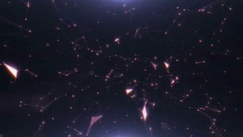 Journey through a neuron cell network inside the brain. Flying across a neuronal Stock Footage 112870371