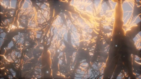 Journey through a neuron cell network inside the brain Vidéo 119965748