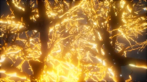 Journey through a neuron cell network inside the brain Video stock 122172368