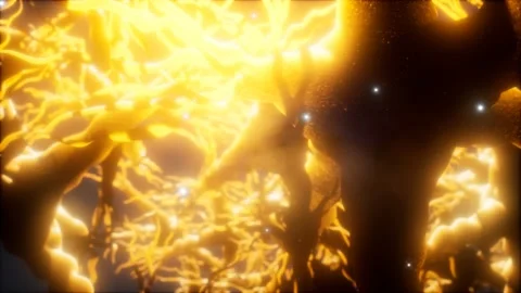 Journey through a neuron cell network inside the brain Vidéo 126367471