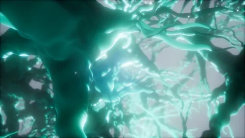 Journey through a neuron cell network inside the brain Vidéo 128361430