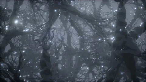 Journey through a neuron cell network inside the brain Video stock 128824214