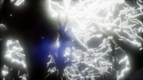 Journey through a neuron cell network inside the brain Stock Footage 130379835