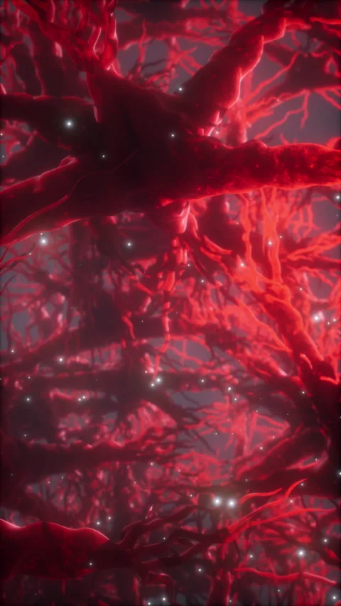Journey through a neuron cell network inside the brain Stock Footage 274439682