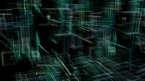 Journey through three-dimension digital Artificial Neural Network. Stock Footage 274303889