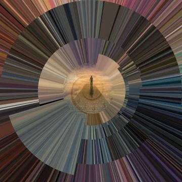 Journey of time Stock Illustration