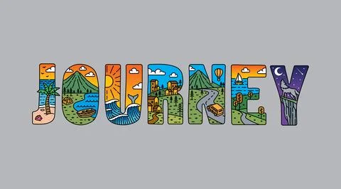 Journey typography design vector, for t-shirt, poster and other uses Stock Illustration