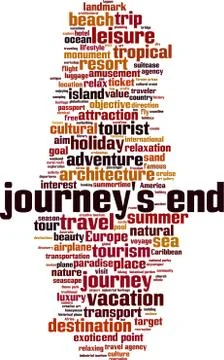 Journey's end word cloud イラスト素材
