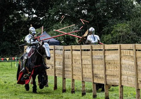 Jousting  knights Stock Photos