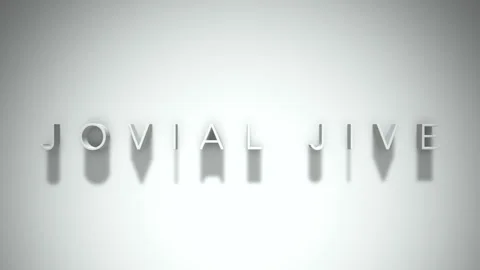 Jovial jive 3D title animation with shadows on a white background Stock Footage 297216813