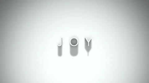 Joy 3D title animation text with shadows on a white background 스톡 동영상 258751820