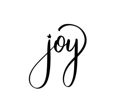 JOY brush calligraphy vector banner. Stock Illustration