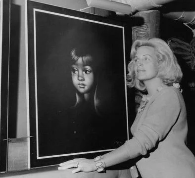 Joy Caros Canadian Artist Who Paints On Black Velvet. Box 739 91603177 A.jpg. Stock Photos