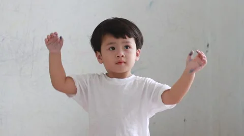 The joy of the children were dancing. 스톡 동영상 55419647