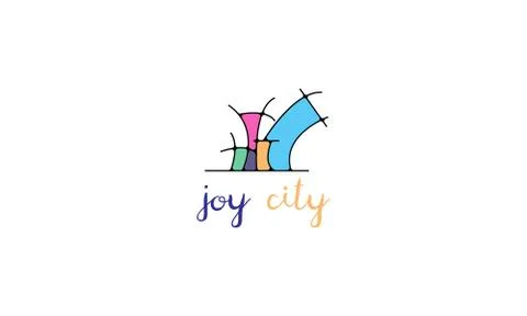 Joy city vector logo image Stock Illustration