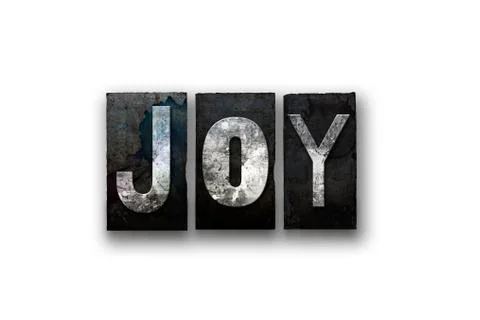 Joy Concept Isolated Letterpress Type イラスト素材