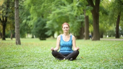 Joy of doing yoga Stock Footage 76897526