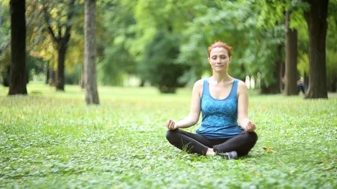 Joy of doing yoga Stock Footage 76904090