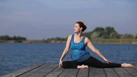 Joy of doing yoga Stock Footage 78193336