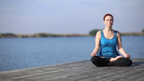 Joy of doing yoga Stock Footage 78223588