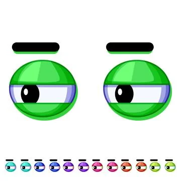 Joy eye emotions cartoon vector graphic Ilustración de archivo