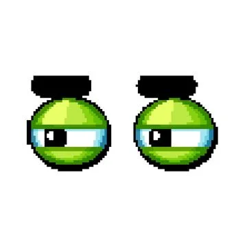 Joy eye emotions pixel art vector illustration Ilustración de archivo