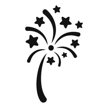 Joy firework icon simple vector. Carnival party Illustrazione stock