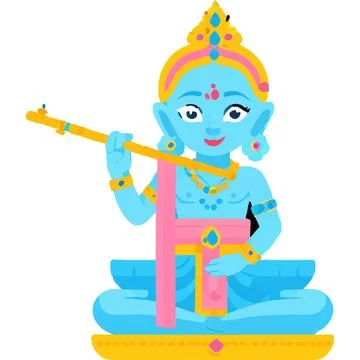Joy Hindu Deity Love Devotion Grace Stock Illustration
