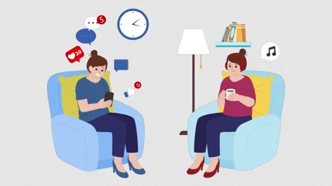 Joy of missing out vs fear of missing Alpha Channel Stock Footage 258974394