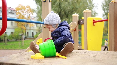 Joy on the playground Stock-Footage 142369678