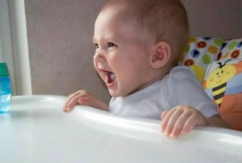 Joy of the small child Stock Photos