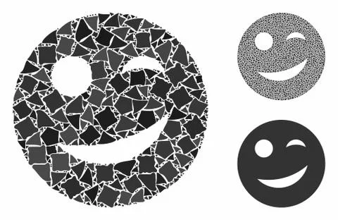 Joy smiley Composition Icon of Bumpy Parts Illustrazione stock