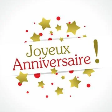 Joyeux Anniversaire Stock Illustration