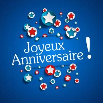 Joyeux Anniversaire Stock Illustration