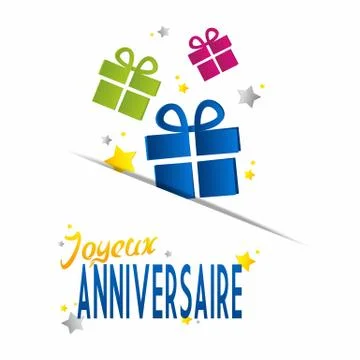Joyeux Anniversaire Stock Illustration