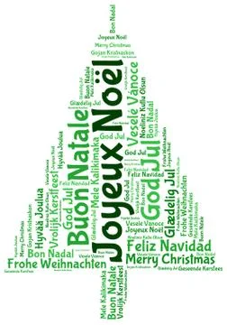 Joyeux noel 2014 in tag cloud Stock Illustration
