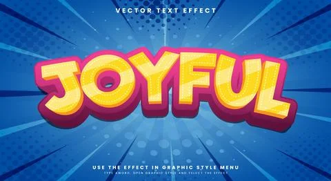 Joyful 3d editable text style effect イラスト素材