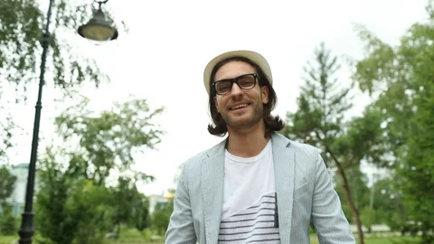 Joyful and smiling guy Stock Footage 112063317